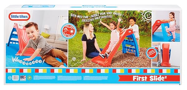 LITTLE TIKES FIRST SLIDE FOR KIDS, EASY SET UP FOR INDOOR OUTDOOR, EASY TO STORE, FOR TODDLERS AGES 18 MONTHS – 6 YEARS