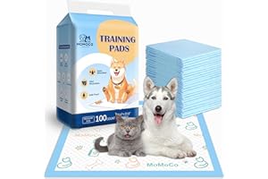 MoMoCo Puppy Pads 23.6” x 23.6” -100 Count Super Absorbency Disposable Underpads, Leakproof Quick Drying Disposable Pads, Puppy and Adults, Cat Pee Pads for Dogs, Potty Puppy Training Pads -pattern