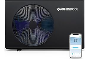 VARMINPOOL Electric Pool Heater, 30,000 BTU Pool Heat Pump for Above Ground Pools Up to 8000 Gallons, WiFi Control, Titanium Heat Exchanger, 120V, Smart Inverter