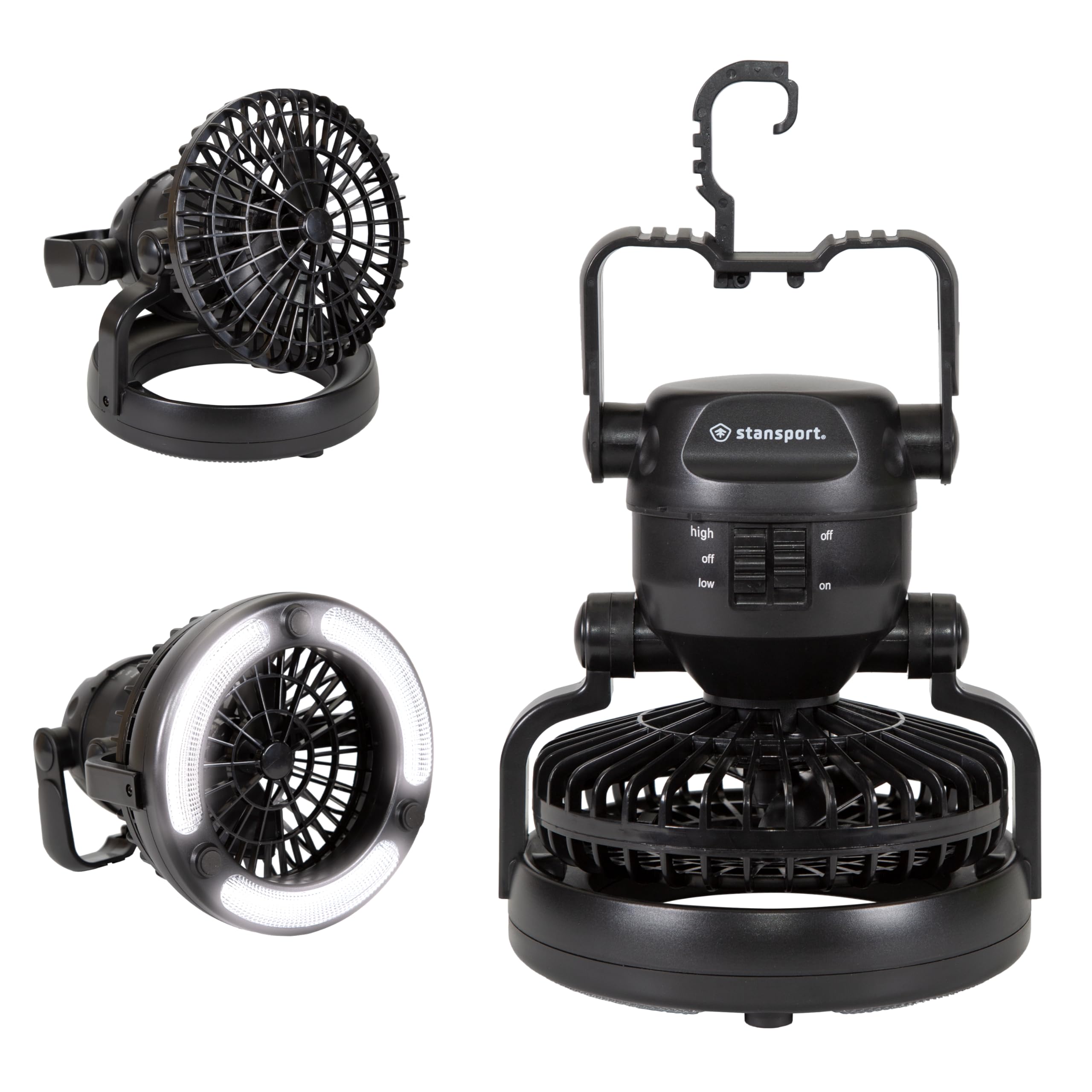 Photo 1 of Stansport 450 18-LED Camping Lantern with Fan , Black