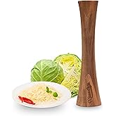 Masontops Pickle Packer - Acacia Wood Vegetable Fermentation Tamper - Cabbage Sauerkraut Pounder - Fermenting Food Tool