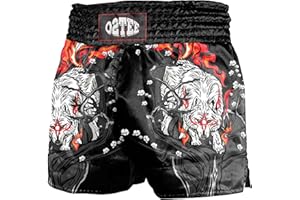 O2TEE Muay Thai Shorts Boxing Shorts MMA Kickboxing Traditional Styles Nation Shorts