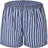 Cinvik Mens Cotton Boxers Funny Woven Pattern Plaid Boxer Shorts Inseam Pajamas Single Pack