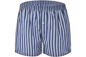 CINVIK Mens Cotton Boxers Funny Woven Pattern Plaid Boxer Shorts Inseam Pajamas Single Pack
