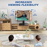 RFIVER Universal Swivel TV Stand Table Top 23-43 inch 30kg Glass Base view 2