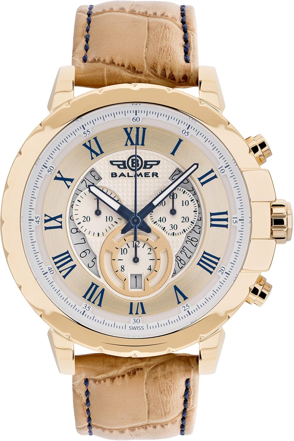 balmer men's leather watch