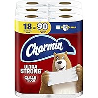 Charmin Ultra Strong Clean Touch Toilet Paper, 18 Family Mega Rolls = 90 Regular Rolls