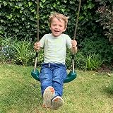 Garden Games Child Swing Seat with Safety Grip and Weatherproof Ropes (Green) view 2