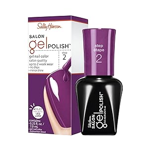 Sally Hansen Salon Gel Nail Polish, Polished Purple, 0.25 Fl Oz (Pack of 1)