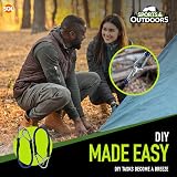 SOL 2 Pack 30cm Bungee Cord with Carabiner Clips Camping Luggage Tarp view 4