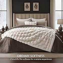 EverGrace Ultra Soft Luxury Fluffy Faux Rabbit Fur