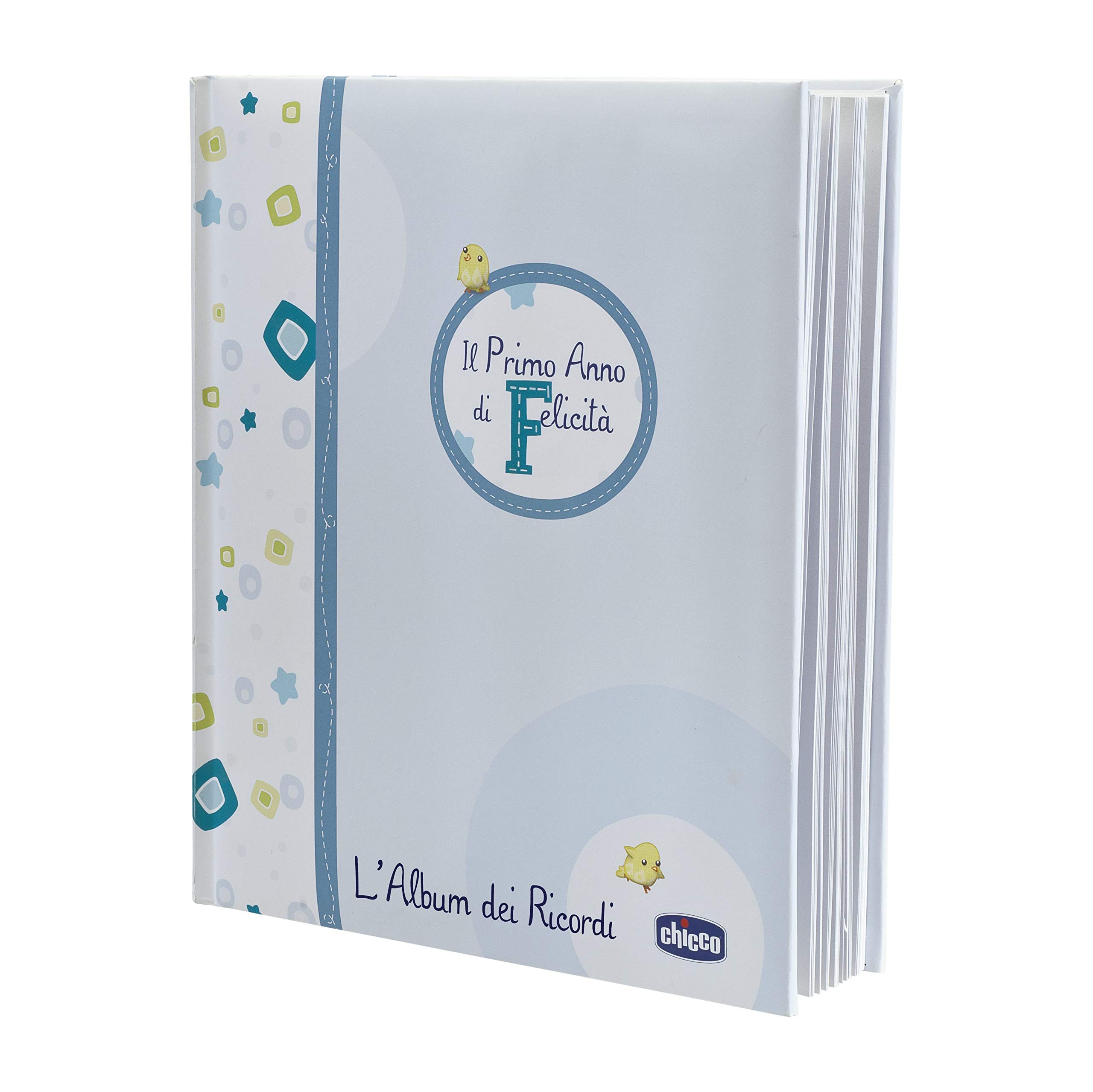 Chicco Album of Memories, Birth Book for Babies and Children, Blue, ‎27.5 x 25 x 3 cm, 217 g