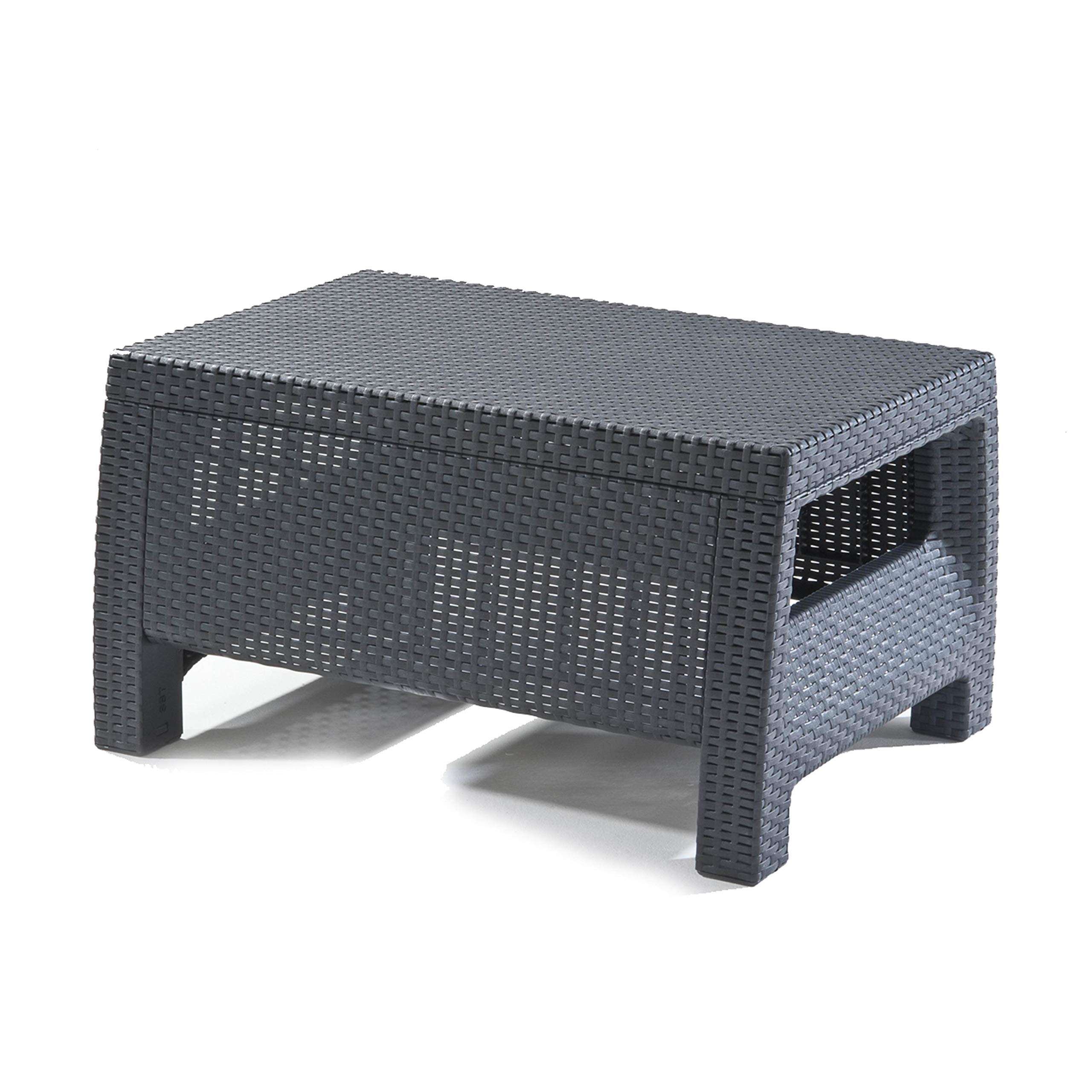 Keter Corfu Rattan Outdoor Garden Furniture Coffee Table Graphite Buy Online In Malta At Malta Desertcart Com Productid 48883812