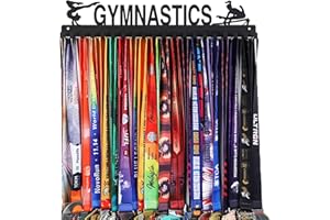 Goutoports Gymnastics Medal Holder - Medal Hanger Display - with 20 Hooks Hold Up 60 Medals - Equipped with Mounting Accessories Easy to Install Easy to Use