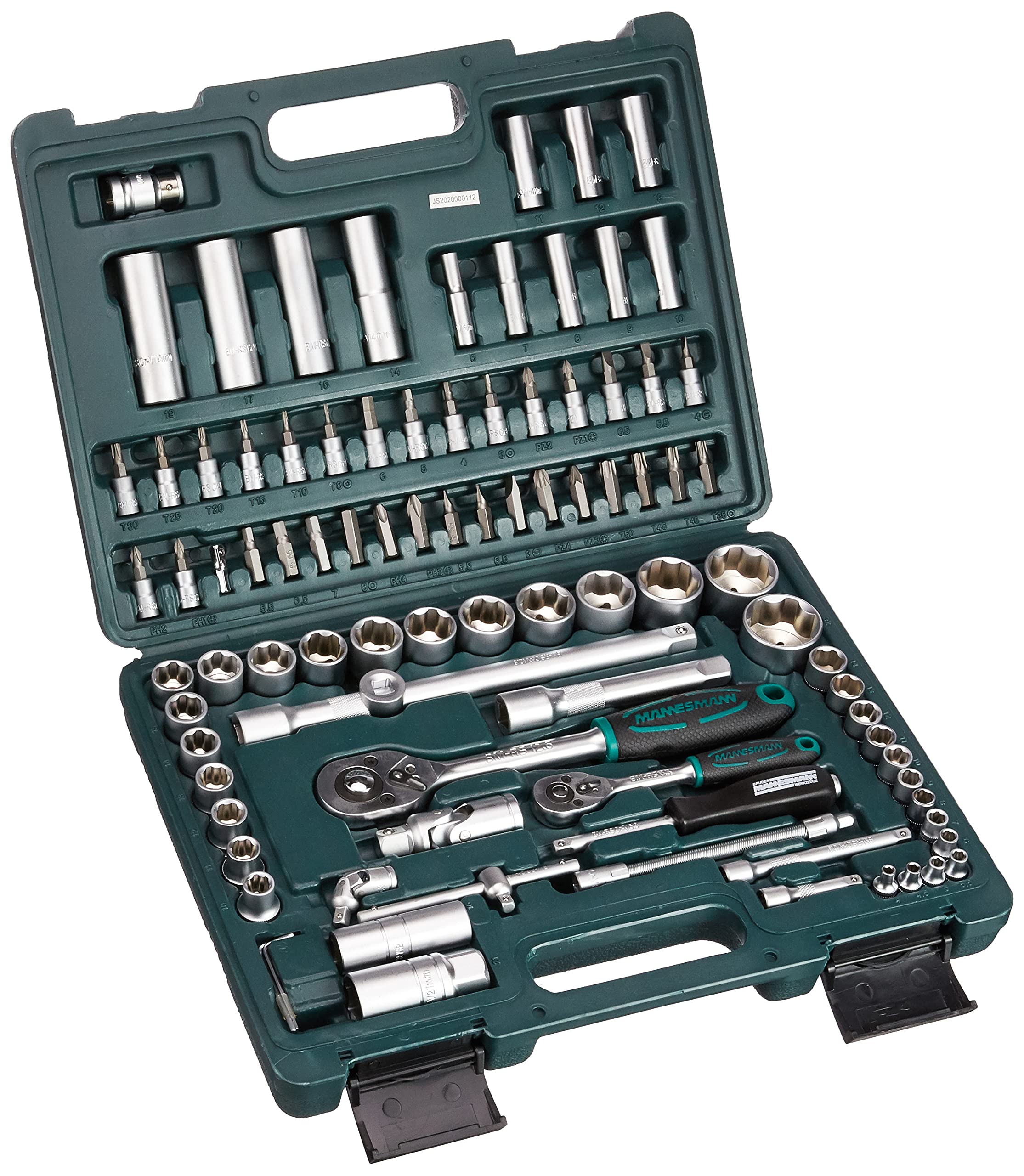 Mannesmann 1/4 Plus 1/2-inch Socket Set Super Lock System (94 Pieces)