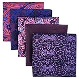 SHLAX&WING 5 Pieces Assorted Mens Silk Pocket