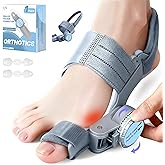 AKFDD Bunion Corrector for Women & Men, Adjustable Knob Dual-Action Bunion Splint with Silicone Pad - Orthopedic Toe Straightener & Separator for Hallux Valgus Relief, Fits Left/Right Feet (Gray)