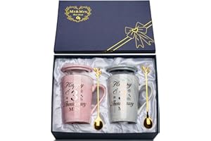 Third Wedding Anniversary Gif-ts, 3rd Wedding Anniversar-y Gifts, 2PCS Happy 3th Anniversar-y Gift Mr and Mrs Gifts Marble Ce