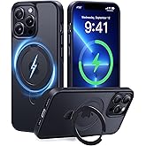 CASEKOO Designed for iPhone 13 Pro Max Case with Magnetic Invisible Stand [Military Drop Protection] [Compatible with MagSafe] Shockproof Translucent Matte Slim Promax Phone Cover 6.7", Black