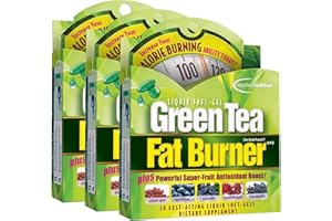 Applied Nutrition Green Tea Fat Burner - 30 Liquid Soft-Gels, Pack of 3 - Increases Calorie Burning & Supplies Powerful Antioxidants - 45 Total Servings