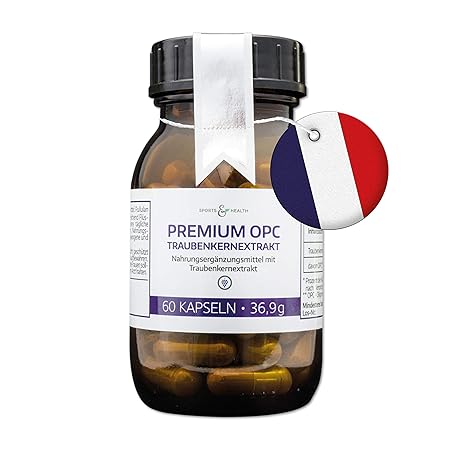 OPC Kapseln Hochdosiert - Premium OPC Aus Frankreich - 60 Vegane Kapseln - Ohne Magnesiumstearat - Traubenkernextrakt - Hochd