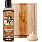 Cutting Board Conditioner, Food Grade Mineral Oil & Beeswax, Charcuterie | 8oz Butcher Block Oil and Wax, Wood Butter Cream,
