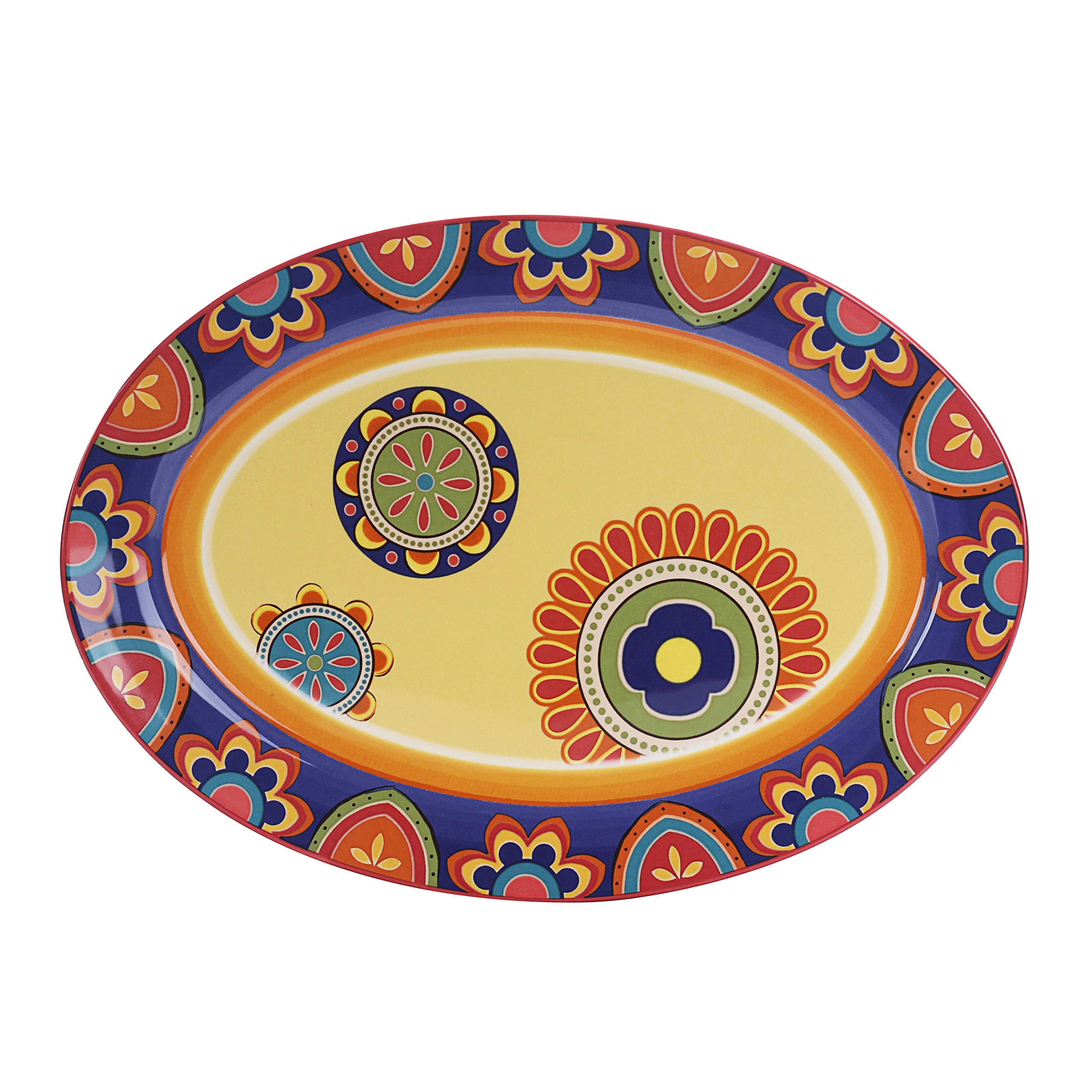 Bico Tunisian Ceramic 40cm Oval Platter, Microwave & Dishwasher Safe