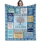 NEXVSGL Teacher Gifts, Teacher Appreciation Gifts, Thank You Teacher Gifts, Teacher End of School Year Gifts for Women/Men Teacher Blanket 60X50in, Teacher's Day Birthday Graduation Gifts from Student