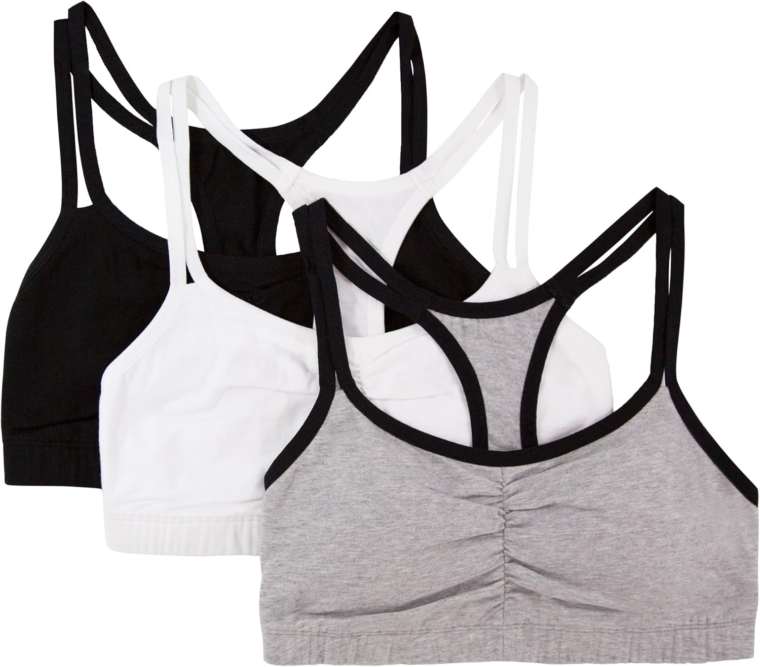 Fruit of the Loom Women's Cotton Pullover Sport Bra(Pack of 3) at  Women’s Clothing store: Sports Bras