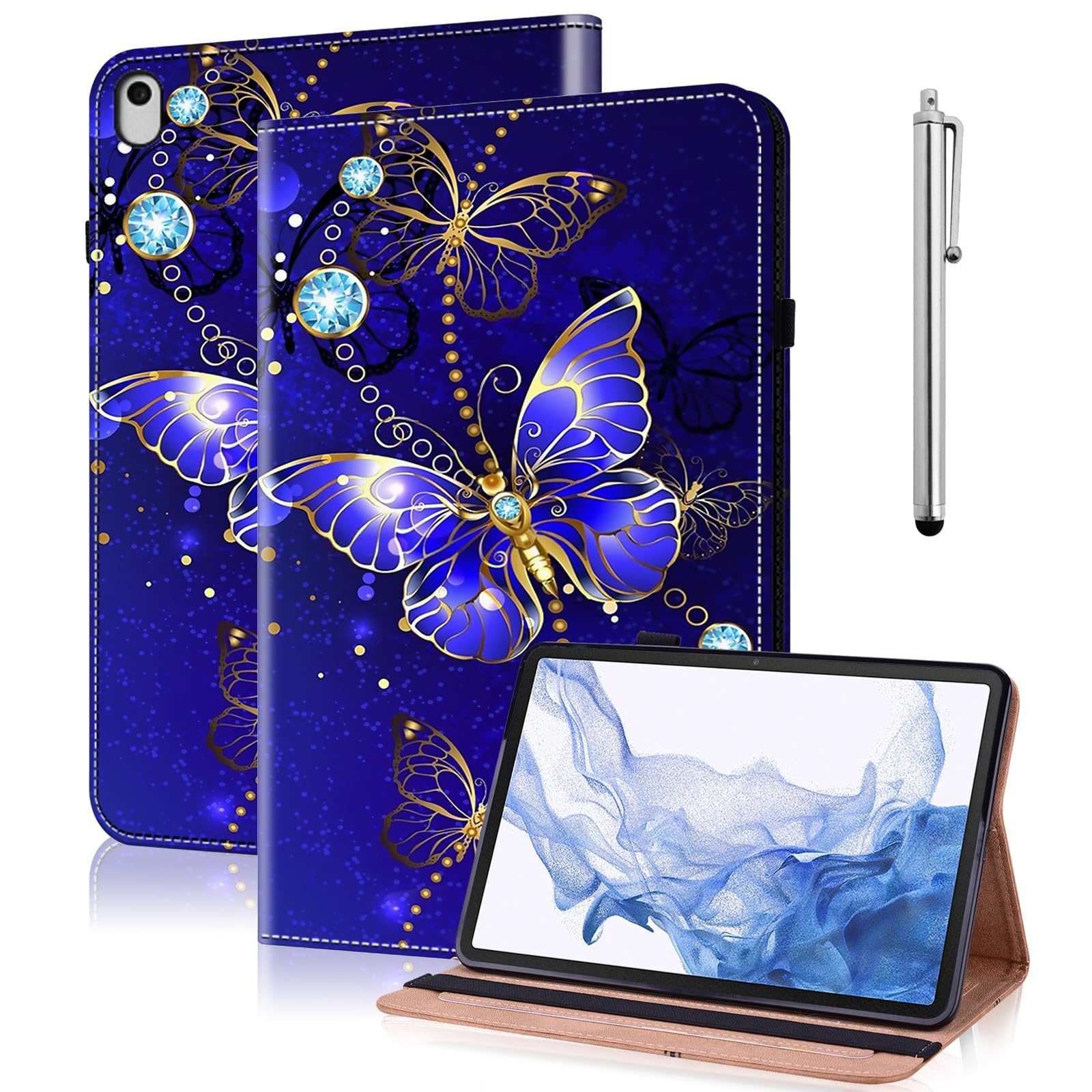 GLANDOTU Case for iPad Air 3 2019 10.5" (A2152/A2123/A2153)/iPad Pro 10.5 2017 (A1701/A1709) Case,Multi-View Slim Patterned Tablet Cover Cases with Stand for iPad Air 3 Generation -Diamond Butterfly