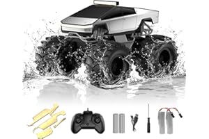 DAFOTIL Amphibious Remote Control Car, 1:18 Monster Truck Toys for Boys RC Cars, 2.4 GHz Waterproof RC Trucks, 4WD All Terrain Off-Road Pickup, Kids Christmas Birthday Gifts Present Boys Girls Toys Ages 6+