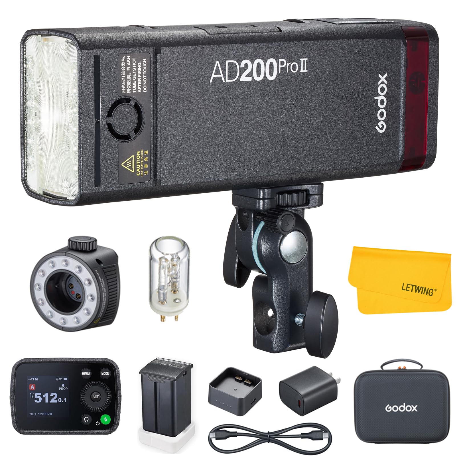 Photo 1 of GODOX AD200 Pro II AD200Pro II Strobe Flash, TTL 200W Pocket Flash HSS 1/8000s, One-Tap Wireless Sync, Enhanced Color Screen, Photography Lighting for Canon, Sony, Nikon, Fuji, Olympus, Panasonic