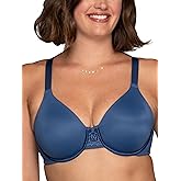 Vanity Fair Women's Beauty Back Smoothing Minimizer Bra, Minimizes Bust Line up to 1.5", Non Padded Cups up to H, Indigo Moon, 42D