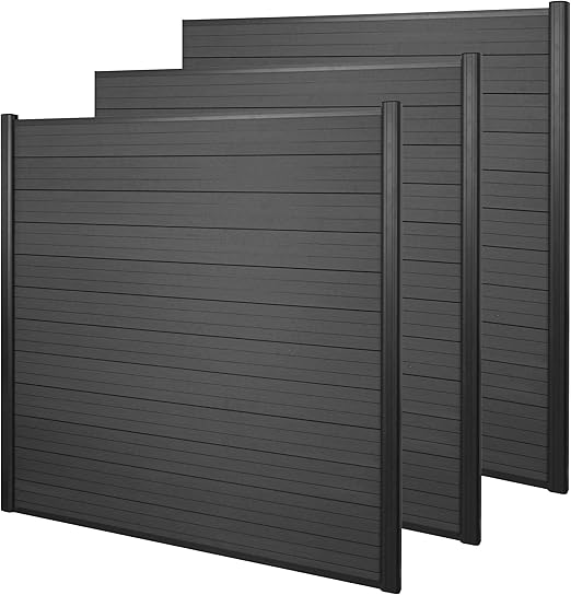 Mendler Wpc Sichtschutz Sarthe Windschutz Zaun Alu Pfosten 3er Set 5 6m Anthrazit Amazon De Kuche Haushalt