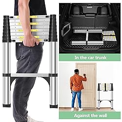 DEZEX Telescoping Ladders 8.5 FT Aluminum Ladder