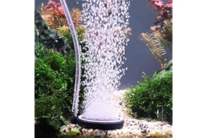 hygger Air Stone for Aquarium: Quiet High Dissolved Oxygen Diffuser Kit for Freshwater or Saltwater Fish Tank and Hydroponic Air Pump-Disc 2 x 2 Inch Air Bubble Stone