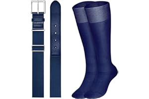 XZQTIVE Baseball Belt and Socks Combo Set Adjustable Softball Belt and Socks Elastic Waist Belt for Youth Adult