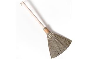 TTS For Home Natural Whisk Sweeping Hand Handle Broom - Vietnamese Broom for Cleaning, Wedding, Decorative Broom - Whisk Broom 12.2" Width, 26.38" Length