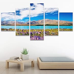 SIGNWIN 5 Panel Canvas Wall Art Modern Art...