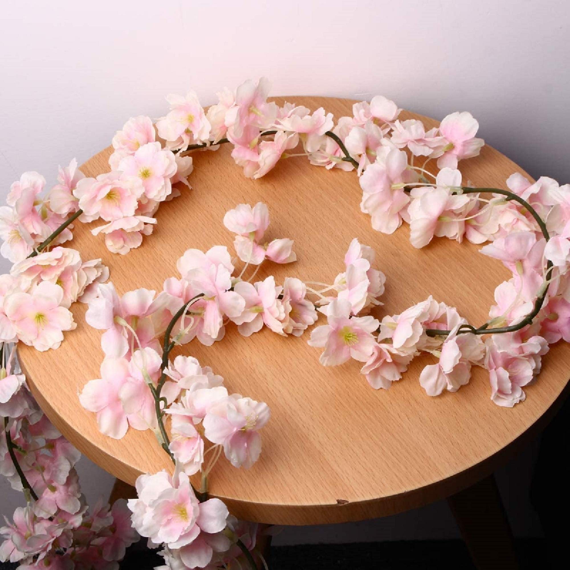 Bluelover Artificial Silk Cherry Blossom Flower Hanging Vine Garlands