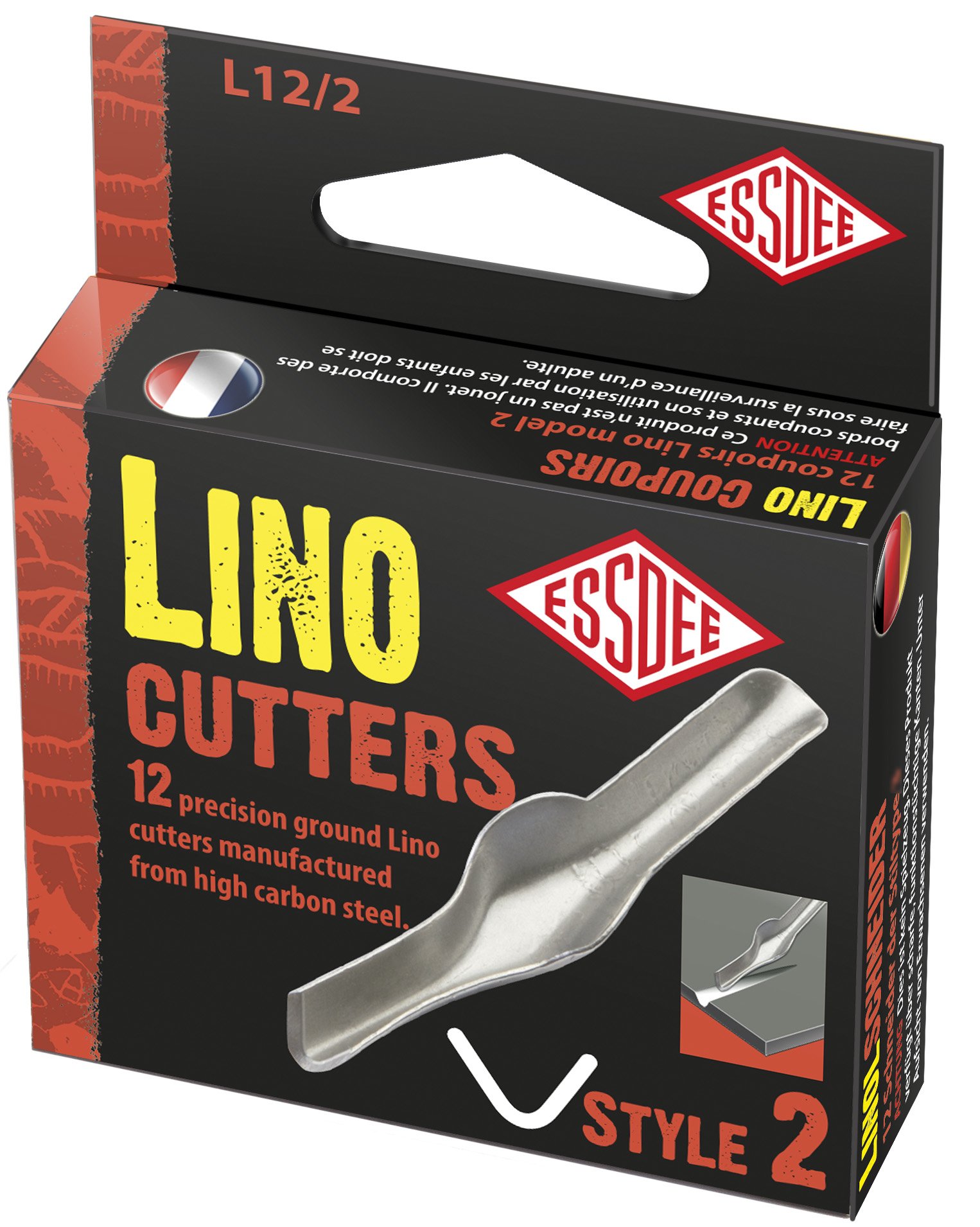 Educational Arts 71040002 L12/2 Lino Cutter Number 2, Pack of 12, Silver