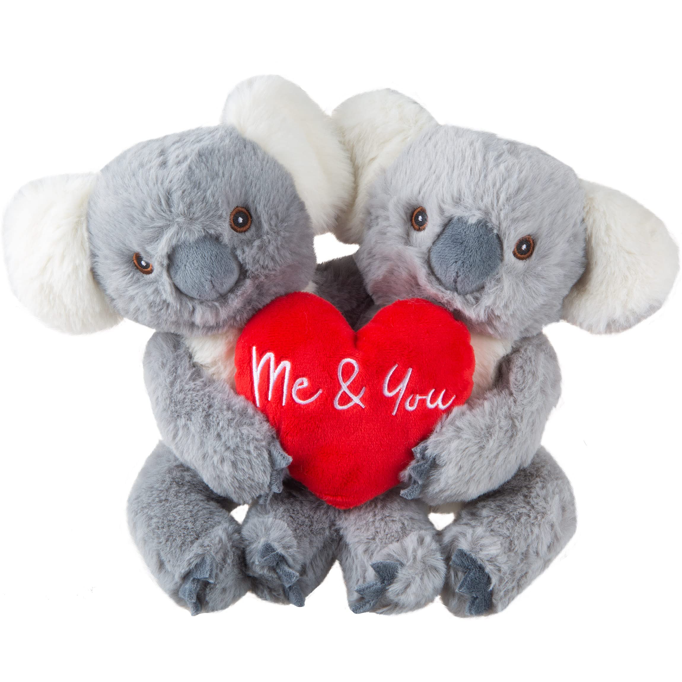VFM - Koala Teddy Bear Couple Plush 20cm - Valentines Gifts for Her, Valentine's Day Gifts Anniversary Present - Romantic Teddy Bears for Adults - Soft Cuddly Koala Toy
