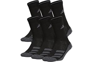 adidas boys Kids-boy's/Girl's Cushioned Angle Stripe Crew Socks (6-pair)