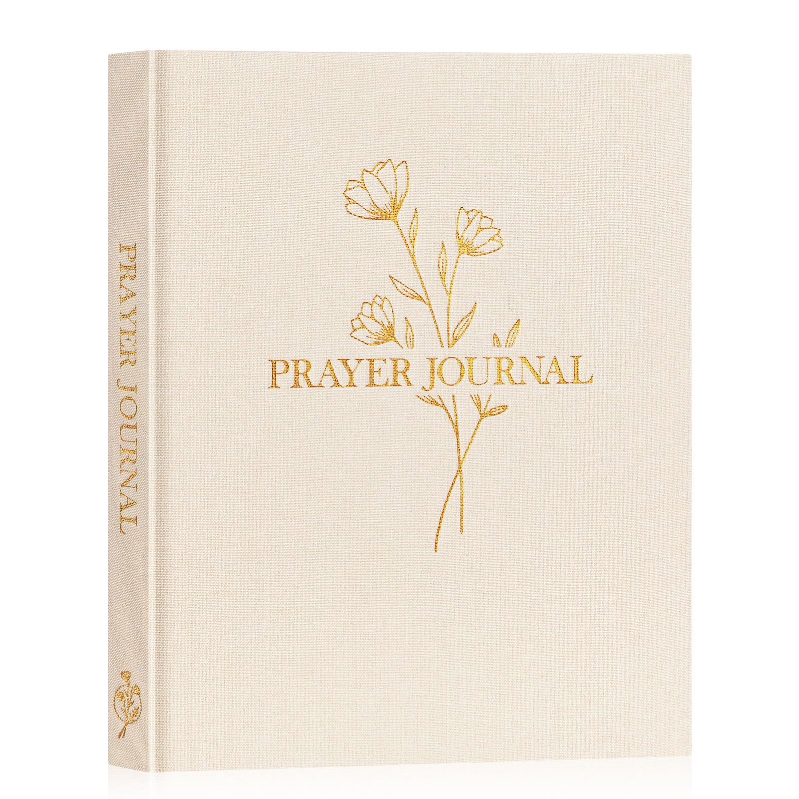 Photo 1 of Lanpn Bible Prayer Journal for Women Men, 68 Weeks Linen Bible Study Journal Christian Prayer Notebook Planner with Scripture Verse, Devotional Journal Religious Christian Faith Gifts Women, Beige