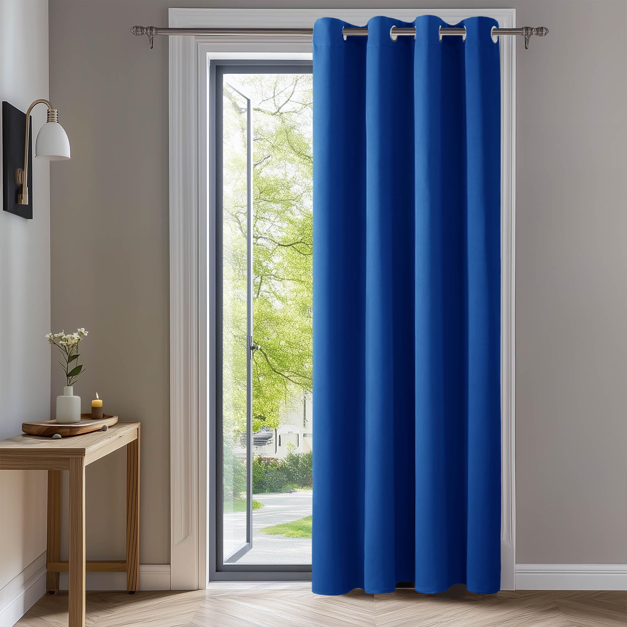 Deconovo Home Decorative Solid Thermal Curtain Energy Saving Ring Top Curtain for Boys Bedroom 52"x 72" Royal Blue 1