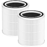 2-Pack AC400 Air Purifiers Replacement Filter Compatible with Purivortex AC400 Air Purifier, AC400 Replacement Filter for Home Large Room, White