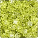 BeadTin Yellow Sparkle 13mm Star Pony Beads (250pcs)