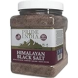 Pride Of India - Himalayan Black Rock Salt - Fine Grind, 2.2 Pound (1 Kg) - Kala Namak - Contains 84+ Minerals - Perfect for 