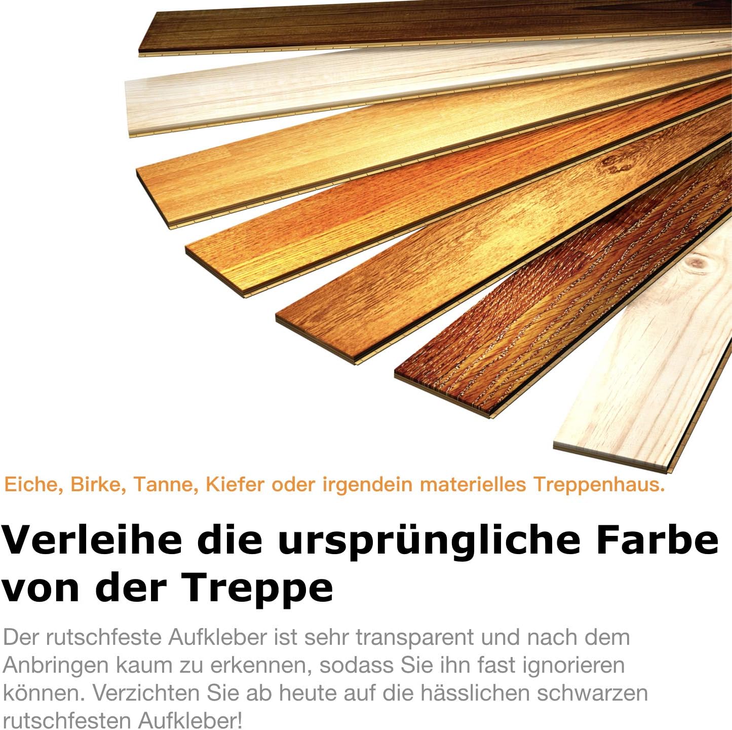 15-Pack(4"x 24"),Non-Slip Clear Adhesive Stair Treads,Translucent Safety Stair Traction Hardwood Treads,PVC-Free Anti Slip Clear Adhesive Strips,Baby/Elder/Pet Safety,Indoor - Image 5