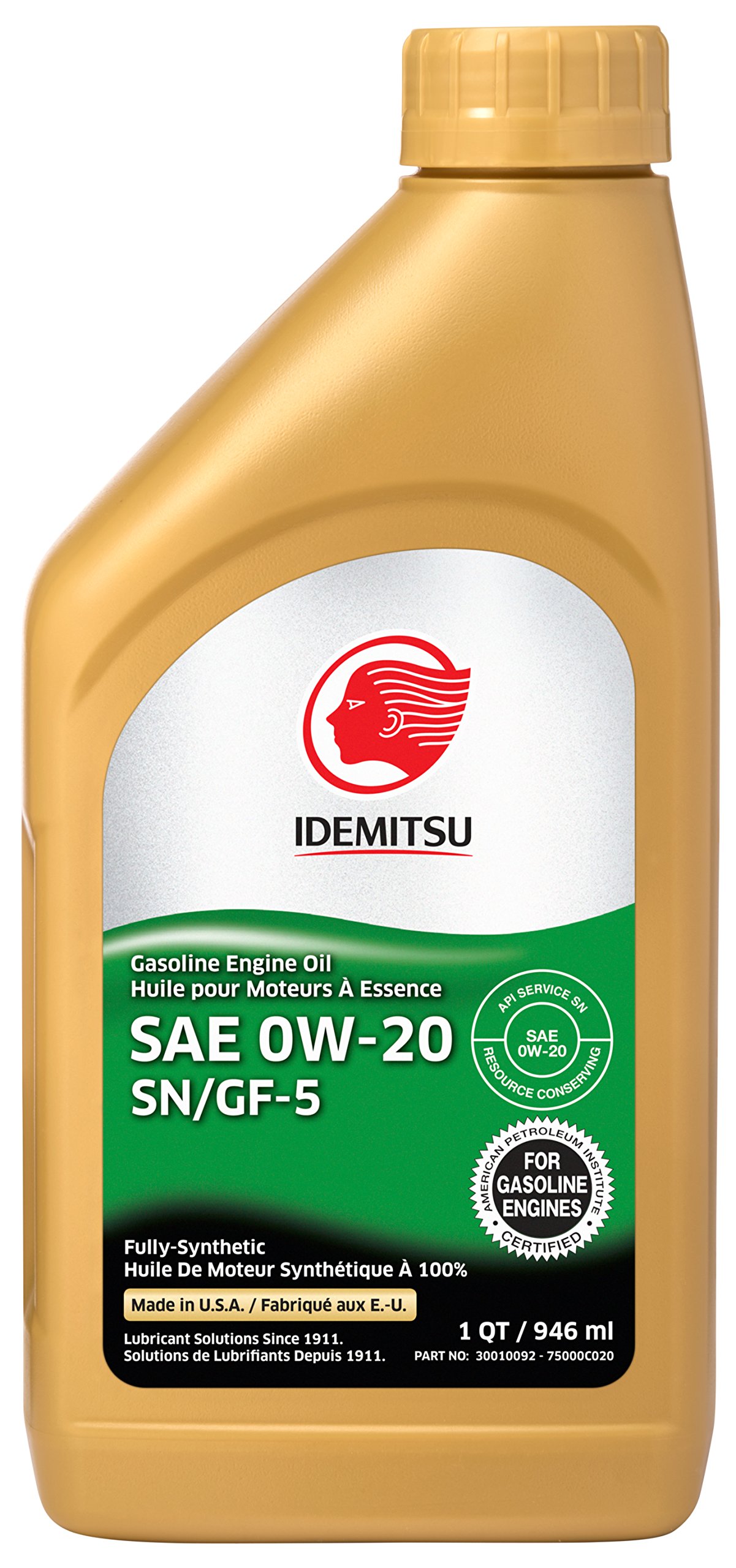 Idemitsu Full Synthetic 0W-20 Engine Oil SN/GF-5-1QT